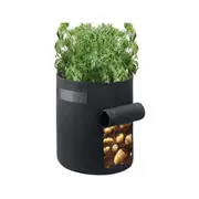 SpringUp Potato Grow Planter Container Bag Pouch Root Planting Pot Side Window Breathable 2PCS(4/7/10 Galloon; Black/Brown/Green)