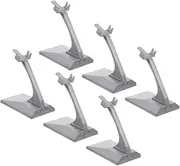 KAILIKETIY 6pcs Aircraft Model Display Stands Minimalist Plastic Holder for Desk Easy Assembly Stable Base Space Saving Design for Airplane Models Enhances Aesthetics Home Office