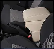 MKVAXR Car Armrest Box Center Console Storage Case Modification Accessories with Cup Holder USB Port, for Kia, for Picanto Car Armrest Box(Black C-Beige)