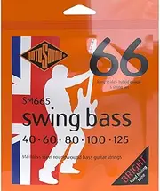 Rotosound SM665 Swing Bass 66 Stainless Steel 5 String Bass Guitar Strings (40 60 80 100 125)