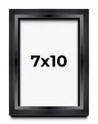 7x10 Shadow Box Frame Black | 1.25 inches Deep Real Wood Contemporary Shadowbox
