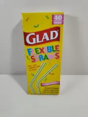 Vintage 1999 GLAD Flexible Straws 40 Count NOS