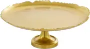 Cosmoliving by Cosmopolitan Aluminum Cake Stand with Pedestal Base, 16" X 16.15"