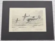 DAVE SCHILLING WWII ACE ORIGINAL PENCIL DRAWING BY RICHARD TAYLOR 56TH FG