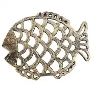 Cast Iron Fish Trivet, 7.5X6Inch Decorative Vintage Pattern for Cookware2119