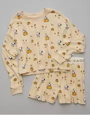 American Eagle AE x Peanuts Fall Pumpkin Snoopy Plush Pajama Set Large L IN HAND