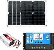 Solar Generator with Panels Included, Solar Generator 300W with 220V AC Outlets, 30A Solar Charge Controller, Pure Sine Inverter Charger, RV, Trailer, Camper, Marine, Off Grid.