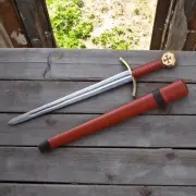 Medieval knight Full Tang Templar Sword With Scabbard.