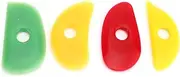 Silicone Clay Ribs, 4 Pieces Silicone Ribs for Pottery, 4 Colors Soft Ribs Lightweight Ceramic Clay Tools, Versatile Pottery Tools for DIY Sculpting Smoothing and Shaping