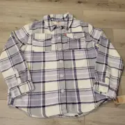 Levi's® Girls' Plaid Shacket Purple White Jacket Sz Large