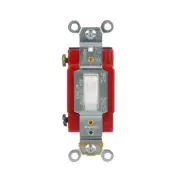 Eaton 20-amp Single-pole Illuminated Toggle Light Switch, White PACK OF 5