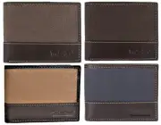 Timberland Wallet -Men's Baseline Canvas-Genuine Leather Bifold Wallet