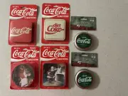 Vintage Coca Cola Diet Coke Christmas Coasters Bottle Cap Ornaments Collectibles