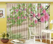 Pink Rose Tree 3D Curtain Blockout Photo Printing Curtains Drape Fabric Window