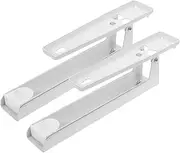 NUOBESTY 2Pcs Microwave Wall Shelf Bracket Durable Folding Support Frame for Kitchen Storage Space Saving Design for Countertop Organization