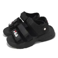在飛比找momo購物網優惠-【FILA】涼鞋 Tapered Sandals 女鞋 黑 
