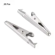 25pcs Electric Non Insulated Testing Clamps Alligator Clips