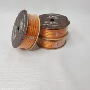 Offray Ribbon - 3 Spools of Orange Striped Sheer