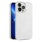 For iPhone 15 Plus Translucent Matte Back Cover PC+TPU Phone Case with Aluminum Alloy Lens Frame