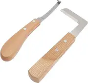 Yardwe Horse Hoof Cutter Set 2 Pcs and Straight Animal Foot Tool for Horse Nail Trimming