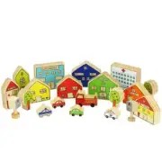 The Freckled Frog The Village Kids Wooden Toy Interactive 20 Wooden Pieces