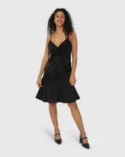 [Belle & Bloom] Real Love Slip Dress - Black