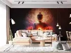 3D Sculpture Arya Avalokiteshvara Self-adhesive Removeable Wallpaper Wall Mural