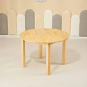 80CM Round Wooden Timber Kids Table Childrens Study Activity Desk Pinewood