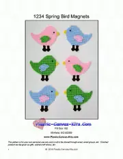 Spring Bird Magnets- Plastic Canvas Pattern or Kit