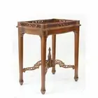 Solid Mahogany Wood Tea Hall Table Rectangular Antique Reproduction Design