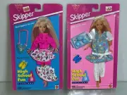 NIP Skipper Barbie Sister High School Fun Fashions LOT Tea Set & Real lipgloss