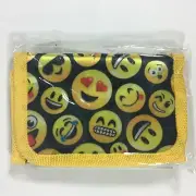 Trifold Wallet Smiley Face Novelty Billfold Credit Card Holder Yellow Emoji
