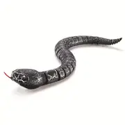 RC Snake Toy 15.5in Infrared Rechargeable Rattlesnake Toy-black