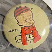 Herby Kellogg's Pep Pinback Cereal Premium Prize c1945-46