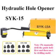 16-114mm Hydraulic Knockout Punch Driver Kit 6 Dies Steel Sheet Hole Opener Tool