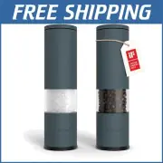 Versatile Salt and Pepper Grinder Set - Adjustable Ceramic Spice Mills in Blue