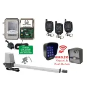 APC Gate Automation Kit with Wireless Keypad & Push Button Switch and 3 Remotes