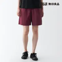 在飛比找momo購物網優惠-【MUJI 無印良品】女有機棉水洗平織布短褲(共6色)