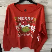 Adult Merry Grinchmas Christmas Lounge Sweatshirt Size XL NEW