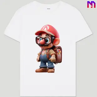 任天堂 T 恤 T 恤男士男孩女孩中性兒童成人超級馬里奧 Luigi Bross Bros Nintendo Vcom