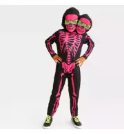 Kids Hyde & Eek TWO-HEADED SKELETON Halloween Costume Jumpsuit Size LARGE NWT