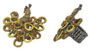 Antique Enamel Crystal Peacock Stretch Ring fits all good quality NEW