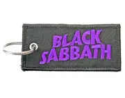 Black Sabbath Keyring Wavy Band Logo Patch Keychain