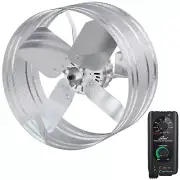iLiving NEW Upgraded 14" Wall Mounted Variable Speed Gable Exhaust Fan with T...