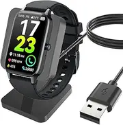 Compatible with Soudorv P97 Charger,Lamshaw Charging Stand Desk Holder Charging Dock Station Compatible with Soudorv P97, Dyurwa P97 Smart Watch (Black)