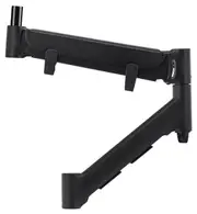Atdec AWMS-HX40 Heavy Duty Dynamic Arm on Post. Max Load: 6-14kg (Flat) 12kg (Curved), Grommet Clamp Desk Fixing, Black