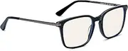Bollé Safety PRBCHIC108 CHICAGO Contrast Glasses, Colourless PC Lens, PRB420 Technology, Blue Light Blocker, Black Acetate Frame and Gunmetal for Men