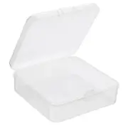 6pcs Clear Storage Container with Hinged Lid 85x28mm Plastic Square Craft Box