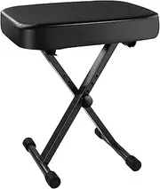 kowaku Foldable Piano Bench, Adjustable Height Padded Keyboard Seat, Keyboard Bench for Practice Pipa Electronic Piano Drum Guitar