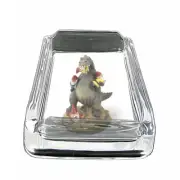 Gnomes D4 Square Ashtray 4" x 3" Smoking Cigarette Folklore Garden Statue